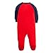 NIKE Baby Sportswear Graphic Footed Coverall, University Red/Obsidian, 0/3M