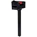 Gibraltar Mailboxes GMB115B Patriot Mailbox Post, Black