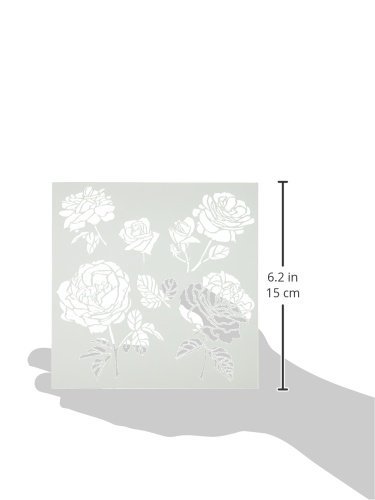 CRAFTERS WORKSHOP TCW6X6-514 Cabbage Roses Template, 6 by 6"