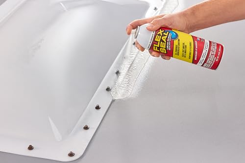 FLEX SEAL Recubrimiento Sellador de Caucho en Aerosol Impermeable Pintable Sella Fugas Agua/Aire/Humedad Parcha Agujeros Techos Canaletas Grietas DIY Pro Auto Interior/Exterior, Blanco, 14 oz (396 g)