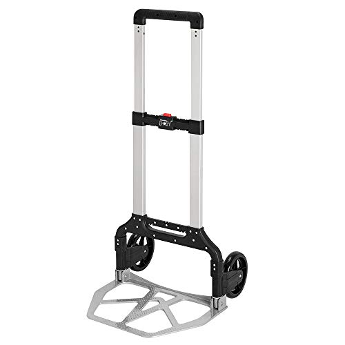 FCH Folding Hand Truck Portable Folding Hand Cart with Wheels 264Lbs Capacity Heavy-Duty Aluminum Luggage Cart