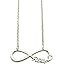 NYFASHION101 R5er Silver-Tone Infinity Charm Celebrity Fan 3mm Link Chain Necklace, 18