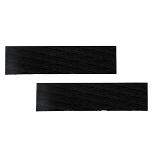 Jili Online 2 Pieces EVA Traction Anti-Skid Grip Mat Pad with Adhesive for Boat Decks, Kayaks, Surfboards, Standup Paddle Boards, Skimboards, Longboards - 3 Colors - Black, 35x10cm