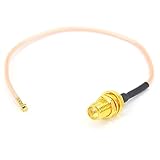 Extension Cord Cable Mini PCI to RP SMA Female Pigtail Antenna Wi-Fi Coaxial RG178 Low Loss Cable 15cm Pack of 2