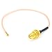 Extension Cord RG178 15cm Gold Plated RF Straight RP SMA Female Jack to U.FL IPX Connector Pigtail Cord Pack of 2