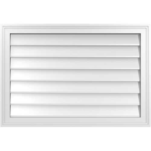 32"W x 22"H Rectangle Surface Mount Signature Urethane Gable Vent: Non-Function…