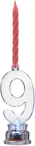 Party Numbers # 9 Light-Up Candle Holder