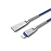 iPhone Cable, IMKEY Apple Certified 5 Feet Zinc-Alloy Spring Lightning to USB Cable For iPhone 6S / 6 Plus, iPhone SE, iPhone 5S 5C 5, iPad, iPod - (Blue)