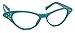Hip Hop 50's Shop Kids Cat Eye Glasses (Child/Youth, Teal)