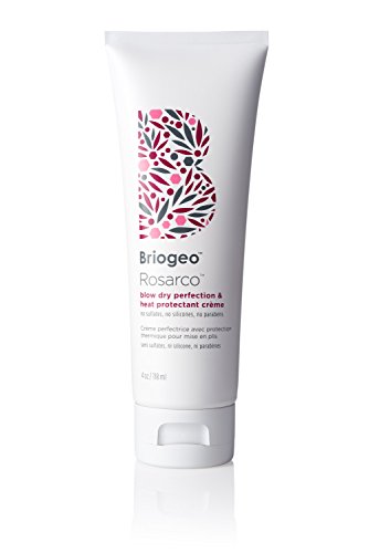 Briogeo Rosarco Blow Dry Perfection and Heat Protectant Creme, 4 Ounce