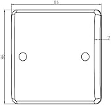Knightsbridge CU8350 Curved Edge 1 Gang Blanking Plate White Plastic UK view 4