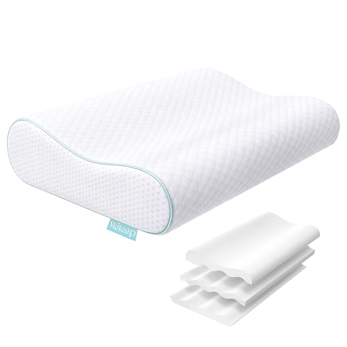 Releep Height Adjustable Pillow, Ergonomic Cervical Orthopaedic Memory Foam Refreshing Pillow