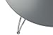 Novogratz Round Dining Table with Chrome Plated Legs, Gray