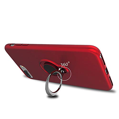 Cover for iPhone 6 Plus Case, 2 in 1 360 Degree Ring Stand Dual Layer TPU Silicone Rubber Bumper Shockproof Support Magnetic Car Mount Holder Thin Case for Apple iPhone 6s Plus (4, iPhone 6 Plus)