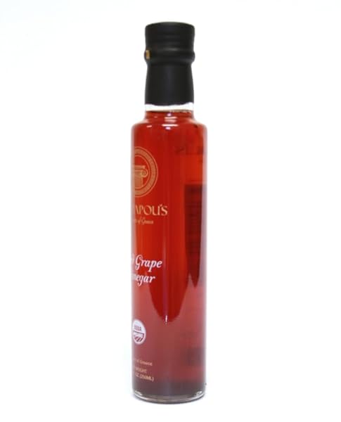 MR. PAPOU’S | ORGANIC RED WINE VINEGAR | FIRST COLD PRESSED | FAMILY OWNED | HARVESTED IN GREECE | 250 ML