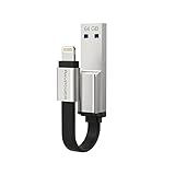 iPhone iPad USB Flash Drive 3.0 with Charging Support, RAVPower Pen Thumb Drive with Extended MFi Lightning Connector for iOS Mac PC, External Storage Memory Expansion Stick (64GB)