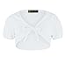 LOTMART Girls Cropped Shrug Kids Tie Up Front Bolero Short Cap Sleeve Top