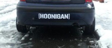 Hoonigan Car Vinyl Decal Funny Drift Jdm Epic, White, 12 Inch, Die Cut Vinyl Decal For Windows, Cars, Trucks, Tool Box, Laptops, Macbook- Virtually Any Hard, Smooth Surface