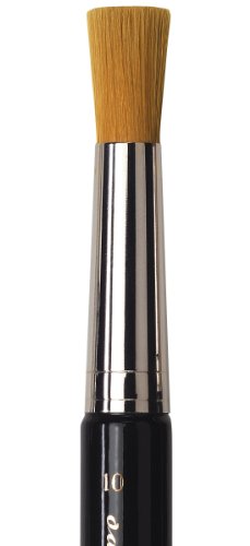 da Vinci Graphic Design Series 112 Stencil Brush, Light Brown Nylon with Black Handle, Size 10 (112-10)