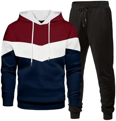 Amazon.com: Waffle Hoodie and Sweatpants Set for Men Comfort