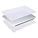 MOSISO Plastic Hard Case with Keyboard Cover with Screen Protector Compatible with MacBook Air 13 Inch, Pure Frost
