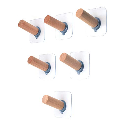 Sendida Closet Hanger Hat Hooks for Coat Key Cloth Door Adhesive Wall Hook Organization Utility Hanger Hooks (6 Pack Lean) - Thumbnail 7