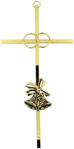 Gold Tone Plated 50Th Wedding Anniversary Wall Cross 8 Inch