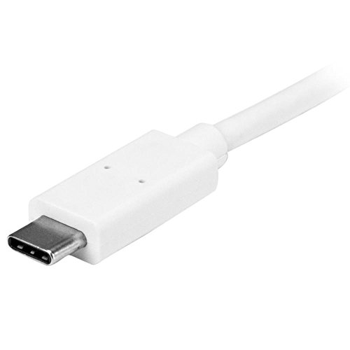 StarTech.com USB C Hub - Powered - White - 3 Port USB-C to USB-A (3x) and GbE RJ45 (1x) - USB to Ethernet - USB Port Expander