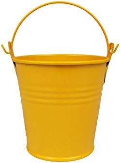 6pcs Metal Mini Bucket Candy Box Buckets with Handles Gift Pails for DIY Craft Floral Projects and Bridal Wedding Party Souvenirs Baby Showers (Orange)