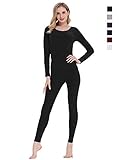 Cherrydew Women’s Ultra Soft Thermal Underwear Set Cotton Long Johns Base Layer Fleece Lined Cuddle Duds