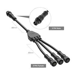 BTF-LIGHTING 3 Core 3 pin Small Size IP68 Y Shape 1