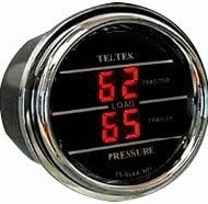 Load Pressure Gauge dual display for Kenworth 2005 or previous - Bezel: Black - LED Color: Red