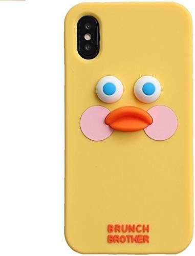iPhone 7 Plus (iPhone 8 Plus) Case,Soft Silicone 3D Yellow Duck Shockproof Protective Cute Cartoon Lovely Animal Cover High Fashion Korean Kawaii Case (iPhone 7 Plus / 8 Plus,Yellow Duck)
