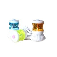 Muyindo 3 PCS Kitchen Wash Tool Pot Dish Bowl Palm Brush Scrubber Cleaning Cleaner Gadget, Good Grips Soap Dispensing Palm Brush