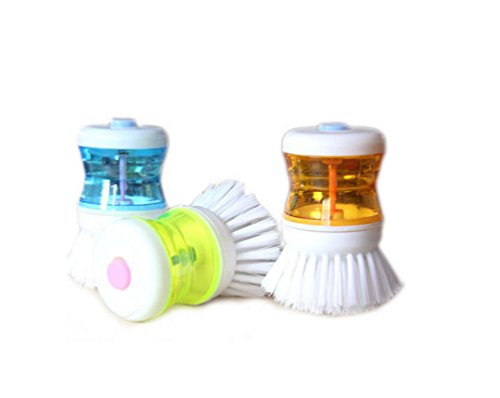 3 PCS Kitchen Wash Tool Pot Dish Bowl Palm Brush Scrubber Cleaning Cleaner Gadget, Good Grips Soap Dispensing Palm Brush