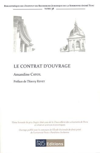 Le  contrat d'ouvrage