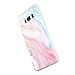 uCOLOR Case Compatible for Samsung Galaxy S8 Pastel Pink Marble Slim Shockproof Luxury Fashion Silicone Soft Rubber TPU Protective Case for Galaxy S8