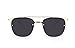 SojoS Clubmaster Semi Rimless Polarized Sunglasses Clear Lens Eyeglasses SJ5018 SJ1043 SJ2019 (1043C6 Gold Frame/Grey Lens, Multicoloured)