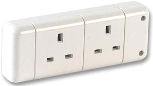 PRO ELEC PELB1508 2 Gang White Extension Socket 13A BS 1363/A