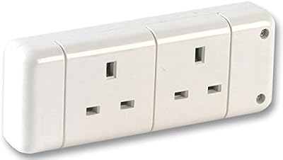 PRO ELEC PELB1508 2 Gang White Extension Socket 13A BS 1363/A
