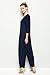 ANNABELLE Women's Long Sleeve Comfy Harem V-Neck Romper Jumpsuits Large Navy JC6008A