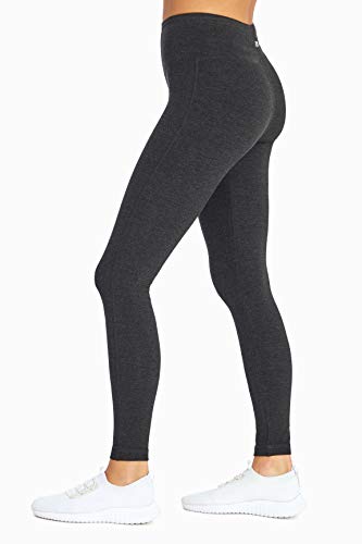 MARIKA Magic Tummy Control Leggings - with Power Mesh - Coolmax Gusset Heathered Charcoal Medium