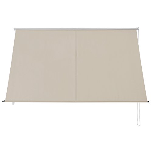 pro.tec Markise 'Malaga' 200 x 120 cm in Sandfarben Beige Witterungsbeständig Sonnenschutz Beschattung Terrasse Garten – Bild 5