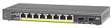 NETGEAR #GS110TP-200NAS Prosafe 8-Port Gigabit PoE Smart Switch with 2 Gigabit Fiber SFP