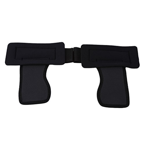 GUAngqi Adjustable Fitness Wrist Support Weight Lifting Hooks Sports Training Gym Grips Belts Support Gloves - Thumbnail 3