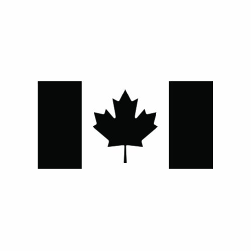 Photo 1 of (2x) Canadian Flag - Canada - Maple Leaf - Black - Sticker - Decal - Die Cut
