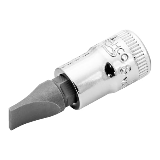 Bahco 6709F-6.5 1/4-Inch Socket Driver for Slotted Head Screws, Silver, 6.5 mm