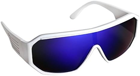 Rasslor White Retro Shield Sunglasses