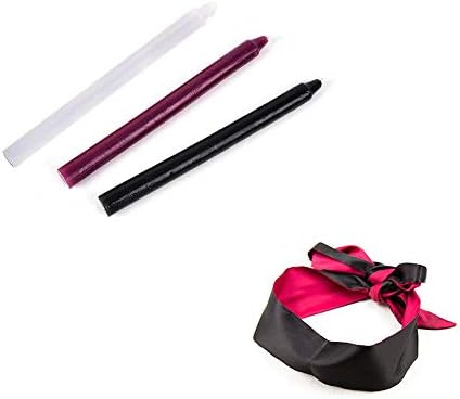 sxbest 3PCS Low Temperature Candles,Romantic Candles for Couples with 1 Pack Sleeping Masks