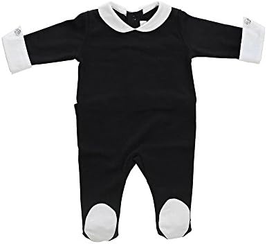 Mignon Monde 100% pima cotton “Sharply in Shape” Footed Romper Bodysuit Outfit Onesie - Choose From Available Sizes